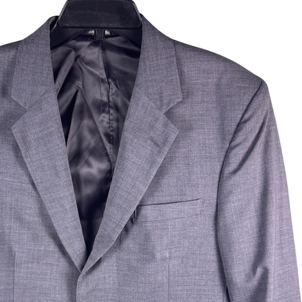Jos A Bank Mens Grey 100% Wool 2 Button Blazer Sport Coat Jacket 42R 6015